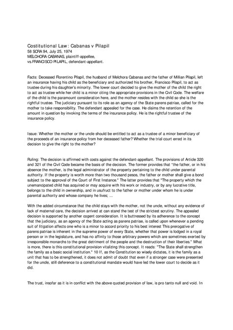 cabanas v pilapil case digest